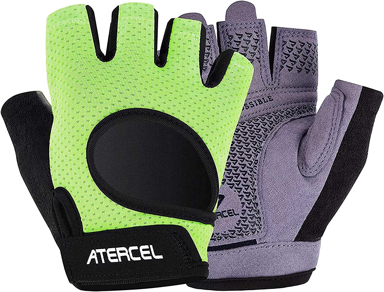 Weight Lifting Gloves Full Palm Protection, Workout Gloves for Gym, Cycling, Exercise, Breathable, Super Lightweight for Mens and Women(Lime Green, M)